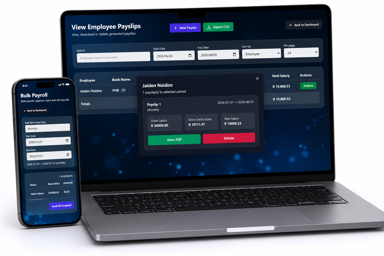 Payroll management module